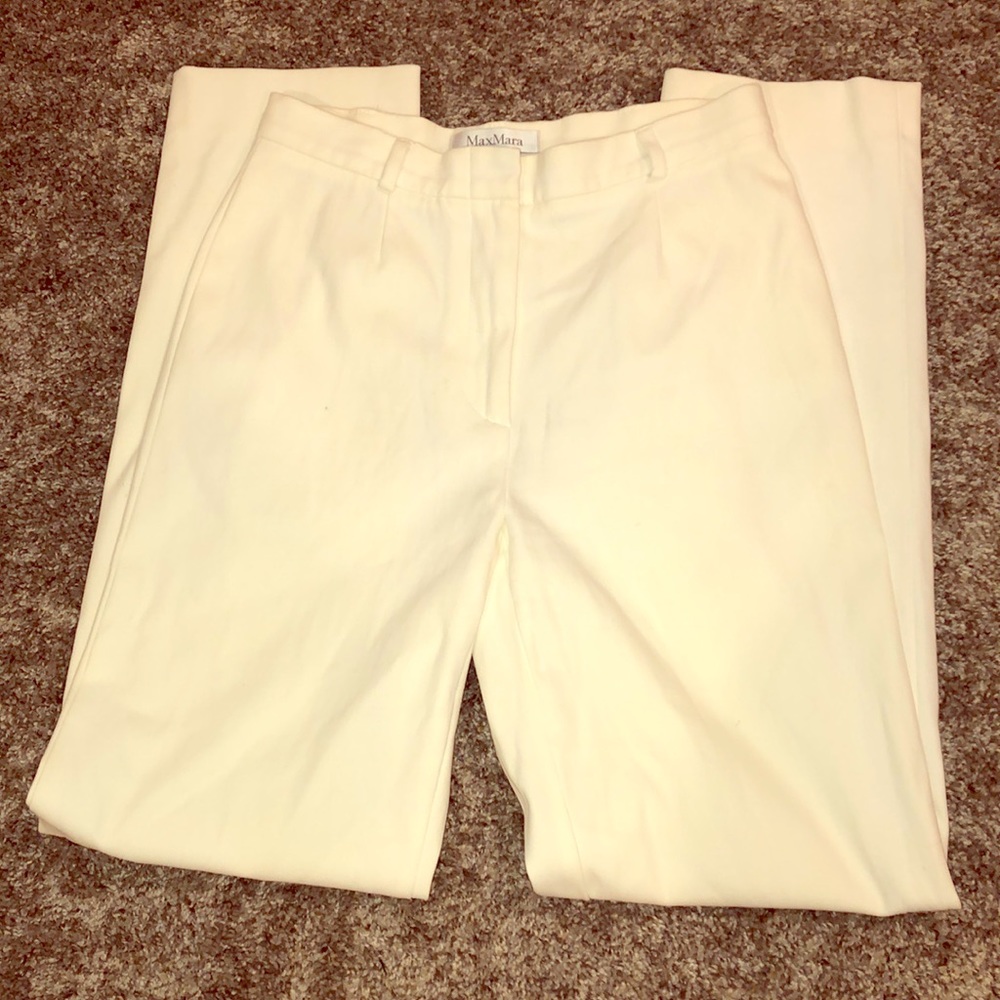 Max Mara White Dress Pants